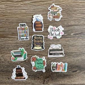 Bookish Vinyl Stickers, Set of 10